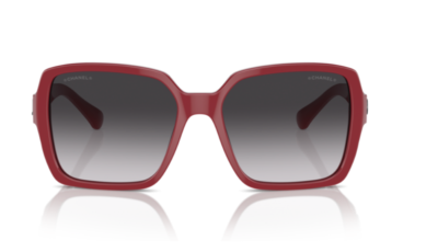 Chanel 5408 1769/S6 56 Burgundy Gray Radient Sunglasses CH5408 | eBay