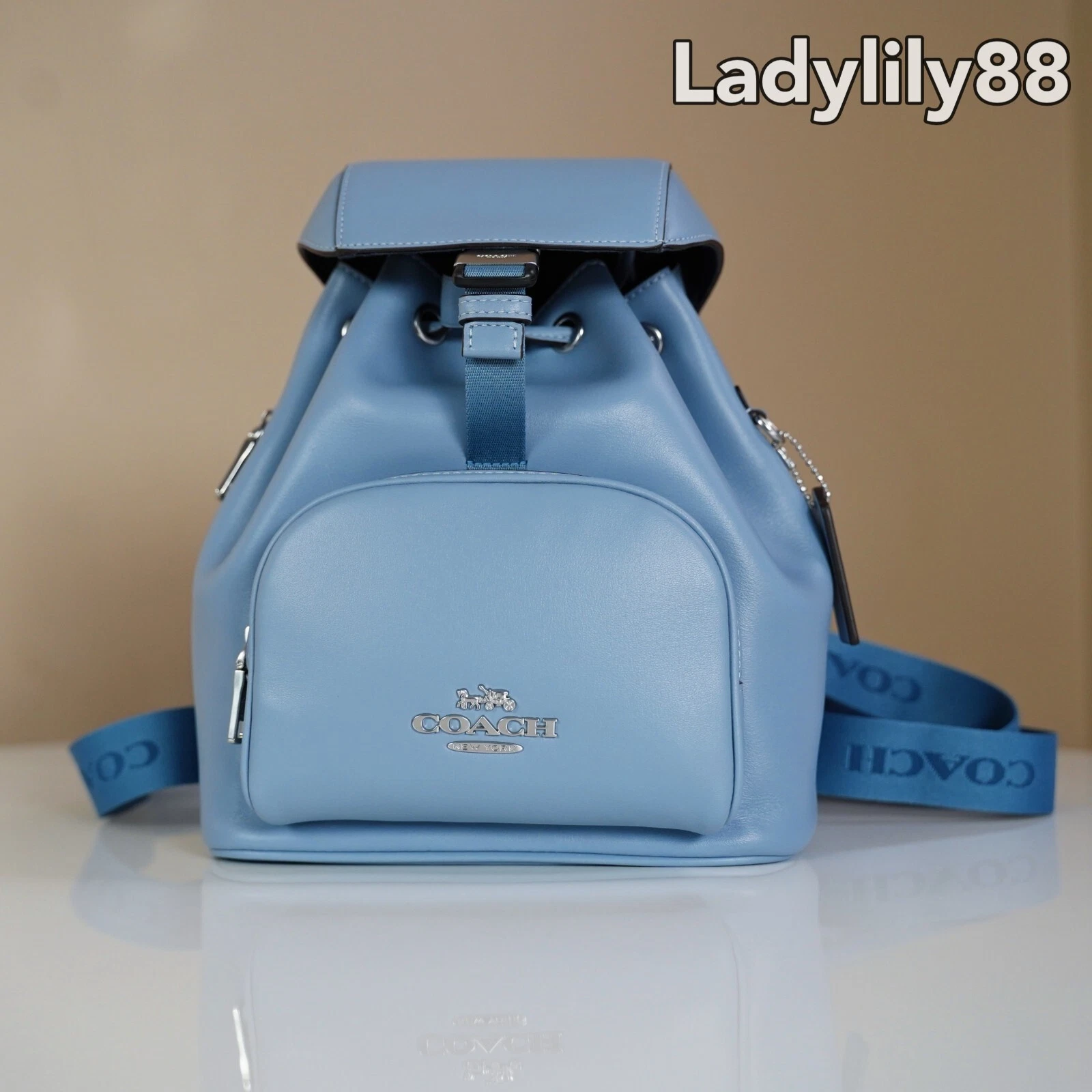 Zaino Coach CR100 CT811 Pace in pelle di vitello nuovo con etichette $398