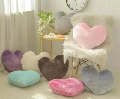 Herzkissen » Kuschelkissen 45 x 45 cm » weiches Herz Kissen » Dekokissen » Zierk