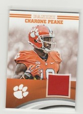 CHARONE PEAKE 2016 PANINI CLEMSON JERSEY RELIC MEMORABILIA PATCH CP-CL