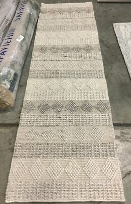 BEIGE / IVORY 2'-3'' X 8' Broken Thread Rug, Reduced Price 1172654873 NAT252B-28