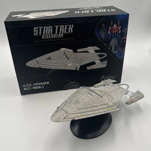 USS VOYAGER NCC-74656-J Star Trek Discovery Eaglemoss With Technical Magazine - Afbeelding 1 van 4