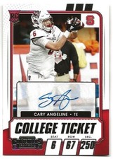 Cary Angeline 2021 Contenders Draft Picks Base #175 NC State Wolfpack Autograph
