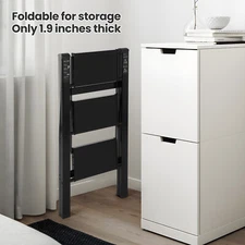 3 Step Stool for Household and Kitchen, Foldable Step Stool, Black, 330Lbs