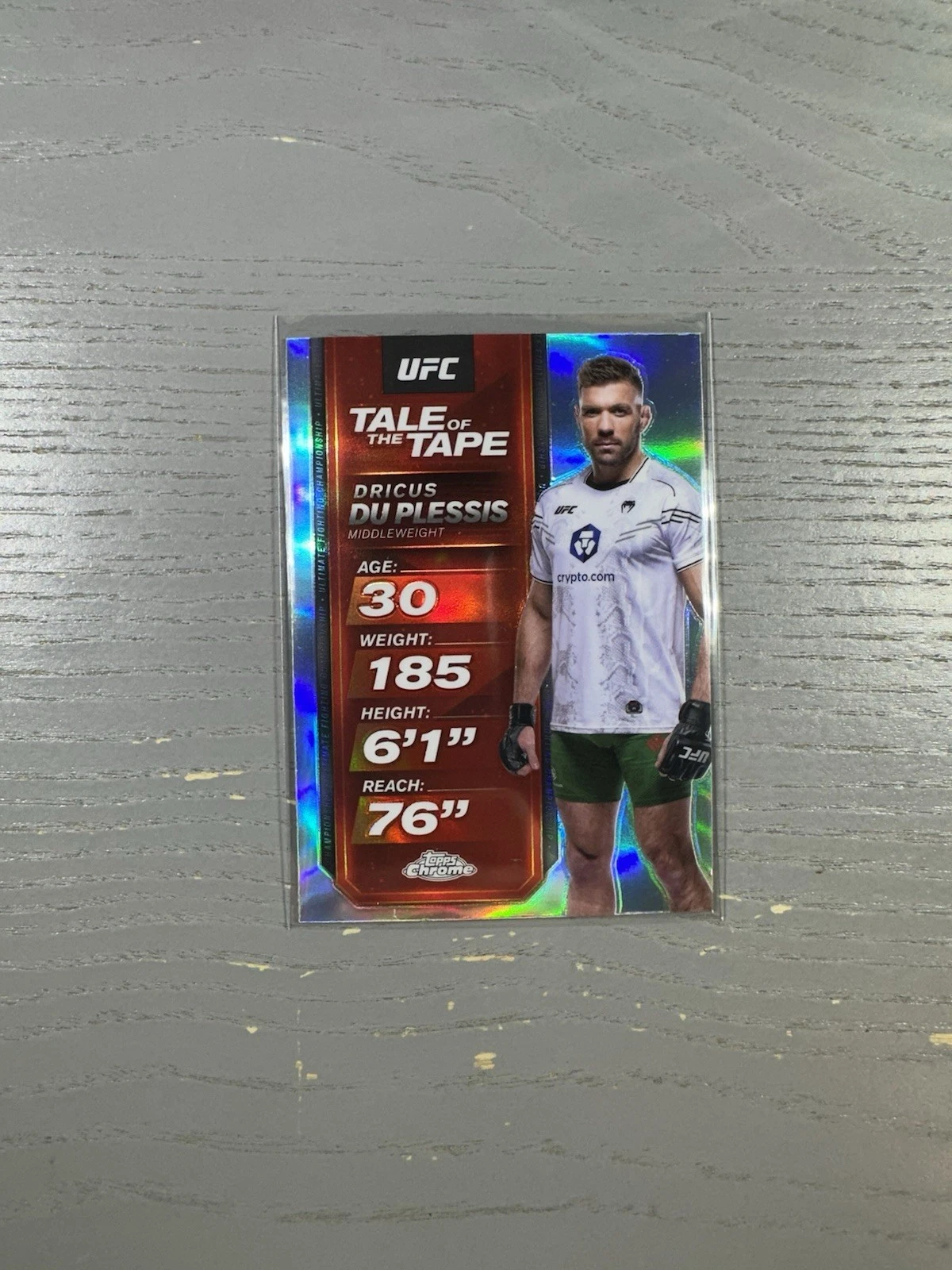 DRICUS DU PLESSIS Tale Of The Tape Refractor 2025 Topps Chrome UFC TTT-6