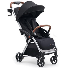 Compact Self-Folding Travel Stroller with Canopy  Cup Holder for Babies