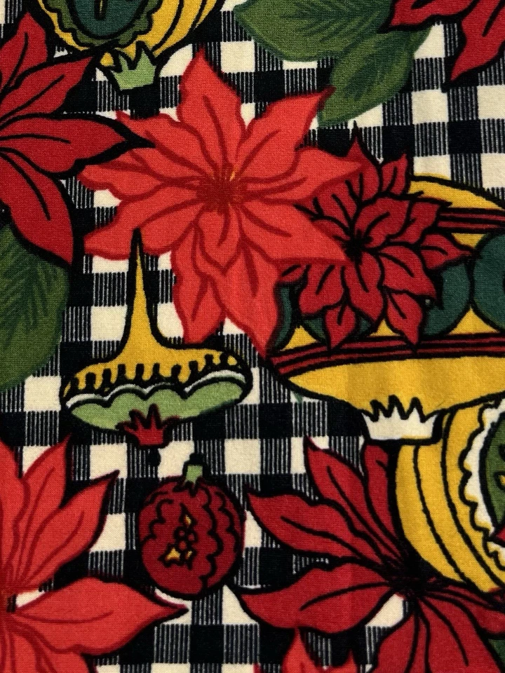 Leggings LuLaRoe OS Talla Única Difíciles de Encontrar Navidad Cuadros Búfalo Flor POINSETTIA Foto 3 de 4