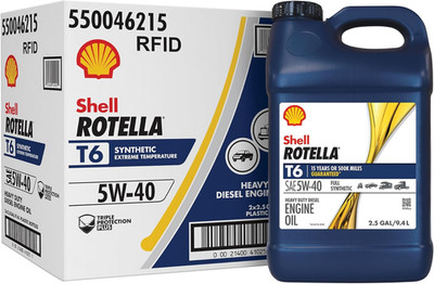 Shell Rotella T6 5W-40 Full Synthetic Diesel Oil 2.5 Gal 2 Pack 5 Gallon
