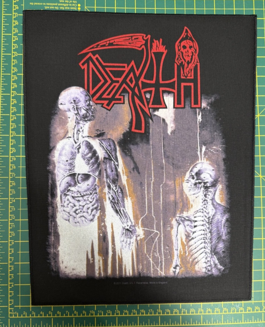 Death Human Large Size Sew On Printed Back Patch Officially Licensed Patch