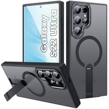 Galaxy S22 Ultra Case with Magnetic Compatibility, Adjustable Kickstand, Slim Ma