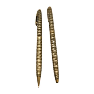 Vintage Sheaffer 14k Gold Kugelschreiber und Druckbleistift Korbgeflecht...