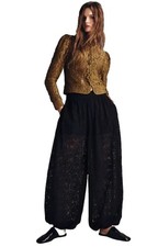 ZARA ZW COLLECTION LACE BALLOON PANTS Black  1758/104/800