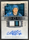 2024-25 Upper Deck Premier Macklin Celebrini Focus Patch Auto Rookies RC #/25