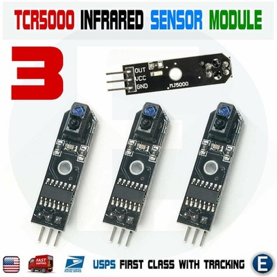 3Pcs 5V Infrared Line Tracker TCRT5000 Tracking Follower Sensor Module Arduino