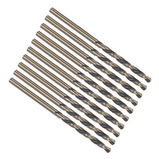 10 x Straight Shank Twist Drill Bits 2.5mm HSS 4341 with 2.5mm Shank