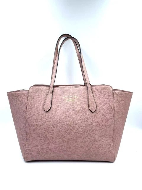 10.17 056 GUCCI Dollar Calfskin Swing Tote Pink Tote Bag