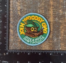 Vintage Woodsy Owl Give A Hoot Don&rsquo;t Pollute USFS Sew-On Patch NOS 1970s