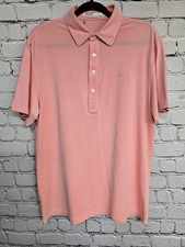Criquet Golf Polo Shirt Mens L Salmon Pink Performance Stretch Short Sleeve