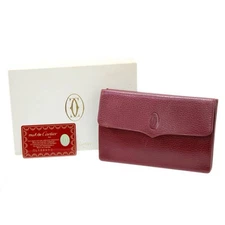 Cartier Mustline Waist Pouch Multipurpose Bag Black Leather Vintage Authentic