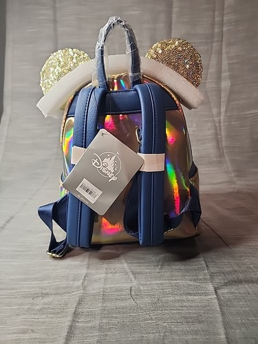 Disney Parks 50th Anniv. EARidescent Gold/Blue Loungefly Backpack - Picture 4 of 9