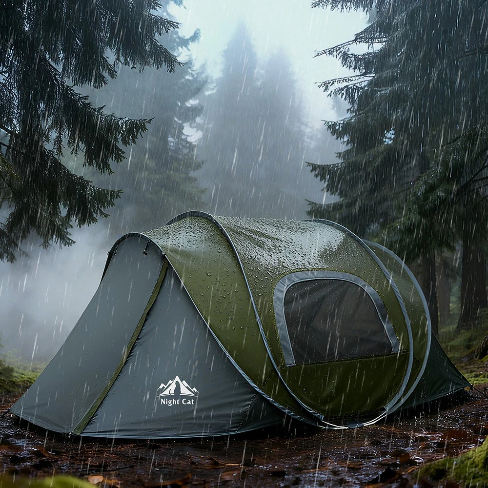 2-4 Person Pop Up Camping Tent Waterproof Instant Automatic With 2 Doors