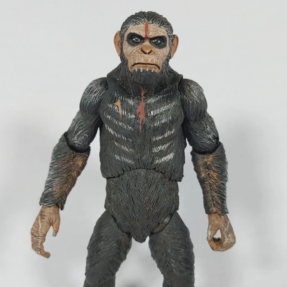 FIGURA DE ACCIÓN NECA AMANECER DEL PLANETA DE LOS SIMIOS SERIE 1 CÉSAR Pintura Guerra Foto 2 de 4