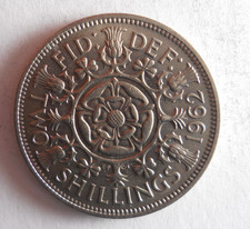 1962 GREAT BRITAIN FLORIN - Excellent Coin - FREE SHIP - Bin #807
