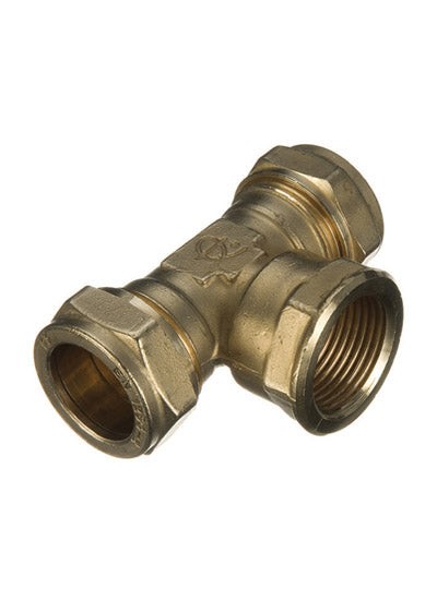Primaflow Chrome 22Mm X 22Mm X 1/2" Compression Threaded Centre Tee - Image 2