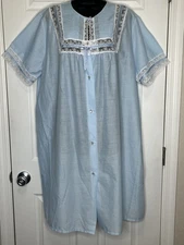 Mary Barron Womens SZ XL Nightgown Robe SET 2 Lounge Wear Lightweight Lace VTG
