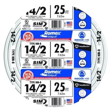 Southwire Romex SIMpull 14/2 25' Residential NM-B Cu Indoor Electrical Wire