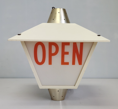 Vintage 1960's Enjoy COCA-COLA Open Lantern Light Rotating Hanging