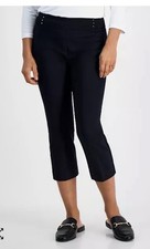 JM Collection Comfort Waistband Tummy Control Capri Pants Deep Black SZ XXL NWT