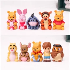 10Pcs/Set Anime Cartoon Winnie The Pooh Action Figure Toy Pooh Bear Tigger Eeyor