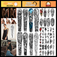46 Sheets Full Arm Temporary Tattoos - Lion, Wolf, Rose, Snake  Angel Designs f