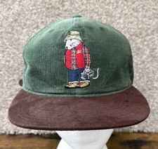 VTG 90s Stussy Corduroy Rat Boombox Hat Green...