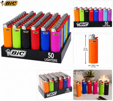 BIC J26 Maxi Pocket Lighters 50 Pack Assorted Colours Classic Disposable Lighter