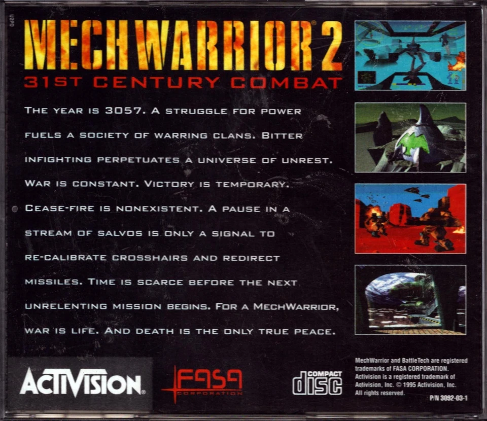 Mech Warrior 2 31st Century Combat Activision 1995 PC Vintage - Image 2 of 3