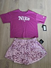 Nike Girls Magenta Sparkle Skort And Top, New