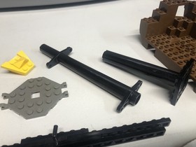 LEGO Cloth Sail + parts For BLACK SEAS BARRACUDA Red White stripe 10040 6285