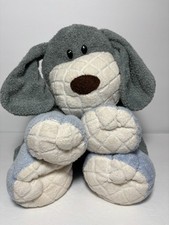 Toys R Us Large Gray Blue Dog Plush 2011 Big Feet Huggable Floppy 15"