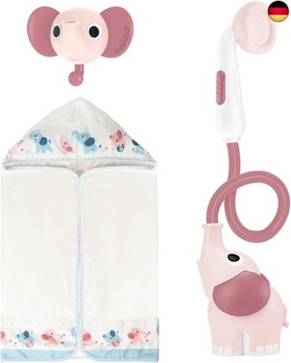 Yookidoo Duschkopf für Baby-Badewanne, Elefanten-Wasserpumpe mit Stammauslauf 