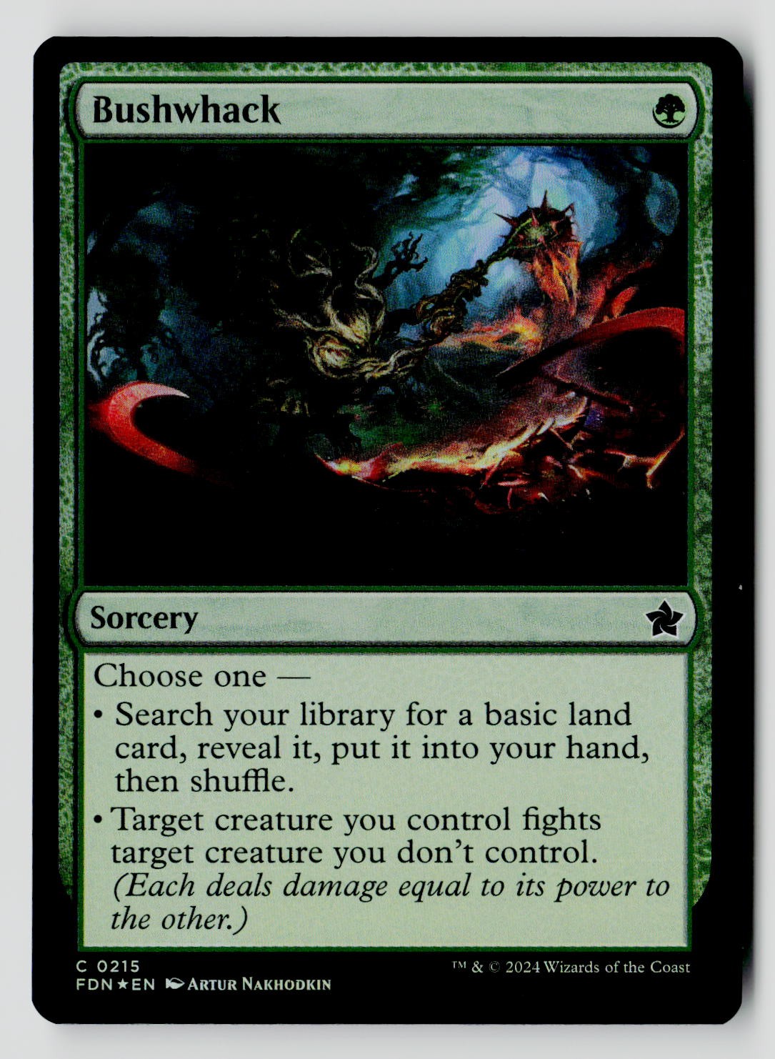 Bushwhack 215 C Foil MTG FDN NM