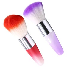 2 Pcs Nail Art Dust Brushes Nail Powder Cleaner Brush for Salon Home Use
