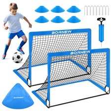 Kids Soccer Goal for Backyard Set - 2 Set of 6X4 / 4X3 ft Toddler Soccer Nets