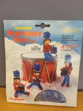 The Beadery DRUMMER BOYS Vintage Bead Beaded Christmas Ornament Craft KIT Make 4
