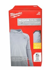 Milwaukee Gray XL Sweat Wicking Workskin Hoodie UPF 50 for Construction