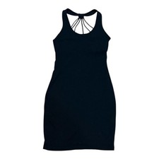 Guess Dress Womens XS Black Strappy Bodycon Tank Mini Little Black Dress Sexy