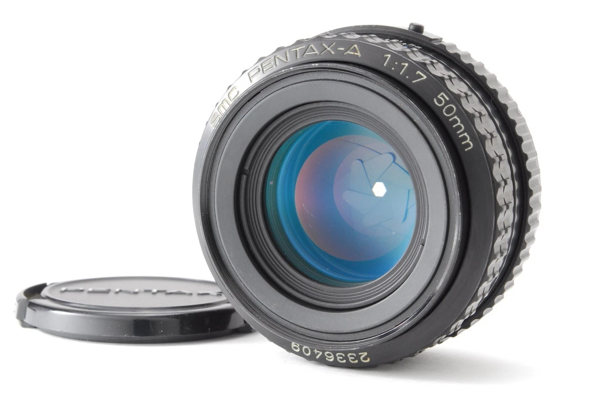 Pentax A Camera Lenses 50mm Focal f/1.7 Maximum Aperture for sale