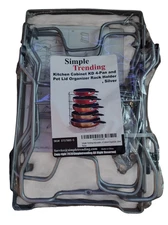 Height Adjustable Pots & Pan Organizers for 4 Made of Metal