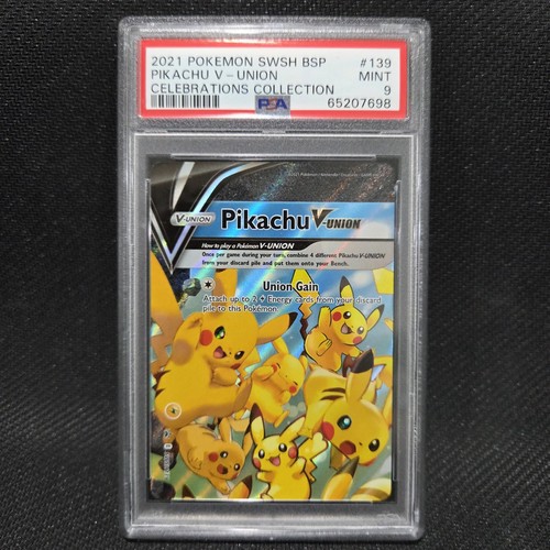 Pikachu V-UNION graded PSA 9 for sale on eBay